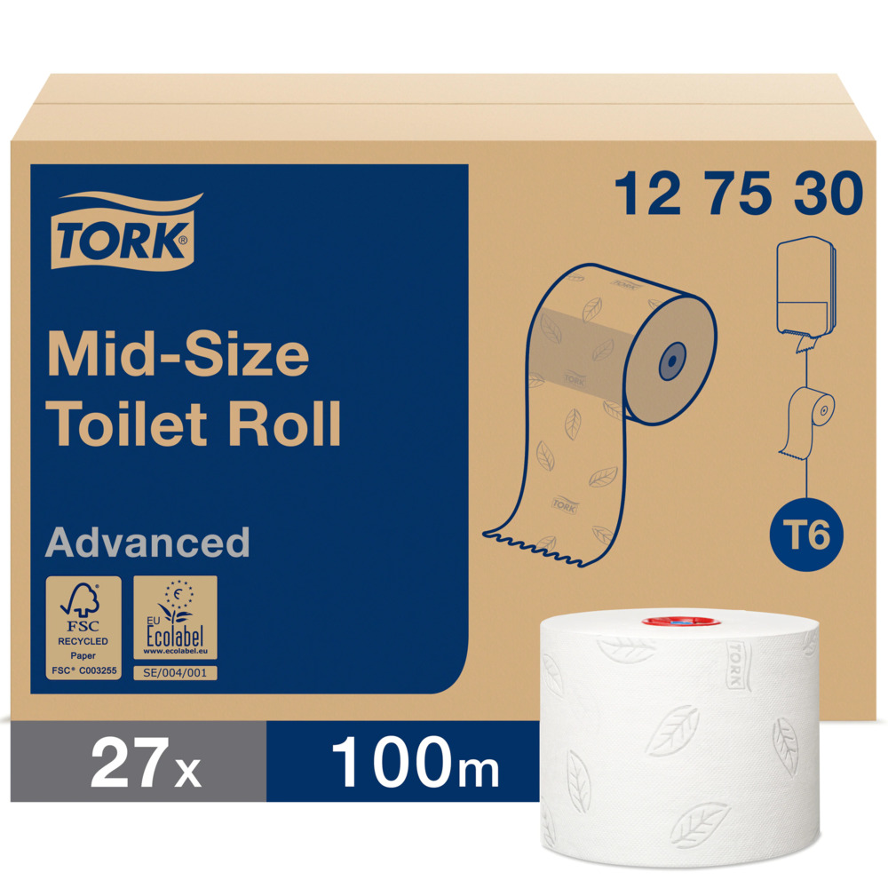Tork T6 Advanced Mid 2 ply Toilet paper