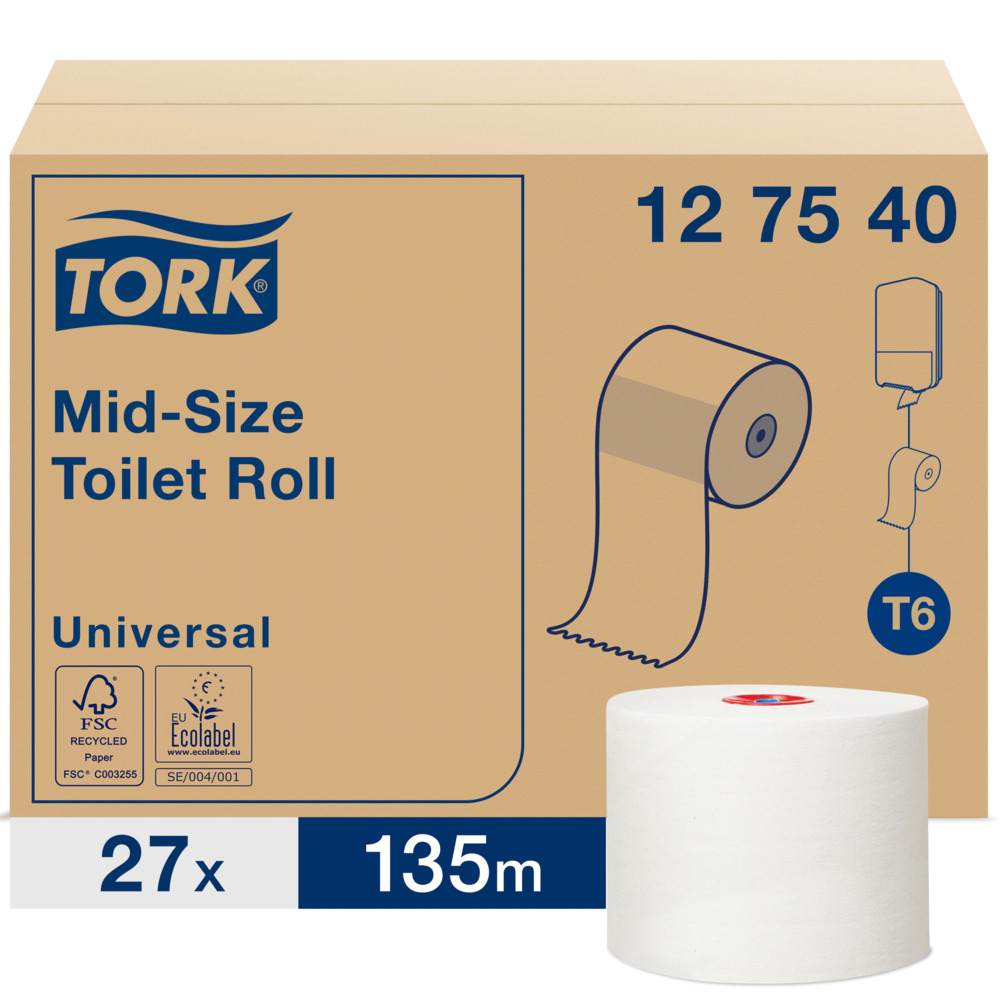Tork T6 Universal Mid 2 ply Toilet paper