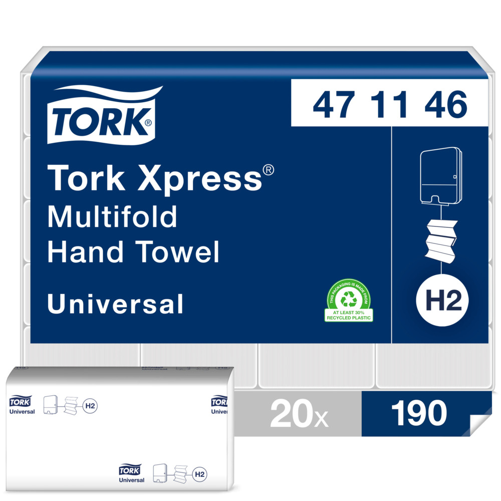 Tork H2 Universal Xpress Multifold 2 ply Towel