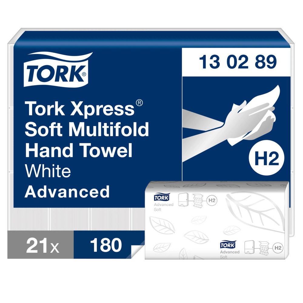 Tork H2 Xpress Multifold soft 2-ply Towel Advanced 24x21cm