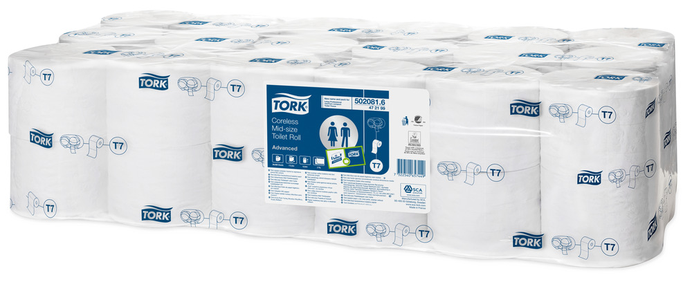 Tork Hulsloos Mid-size Toiletpapier Advanced - 2-laags