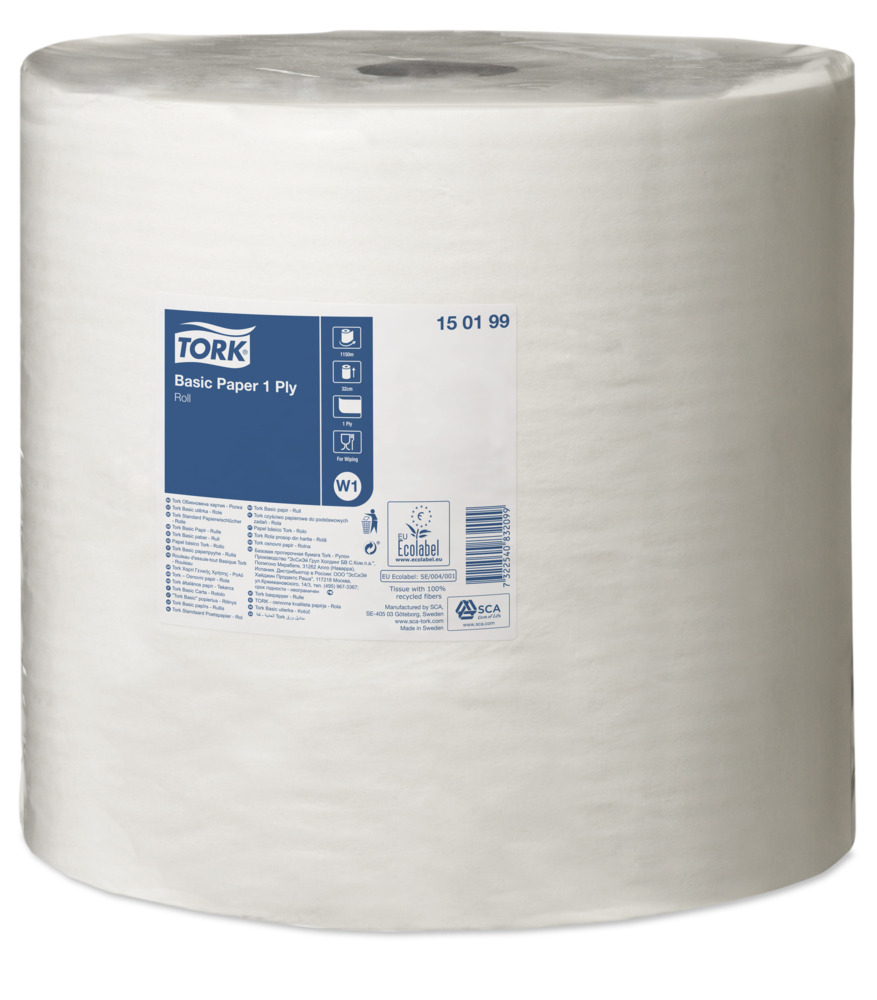 Tork W1 Basic roll 1 ply Wiping Paper 32cm