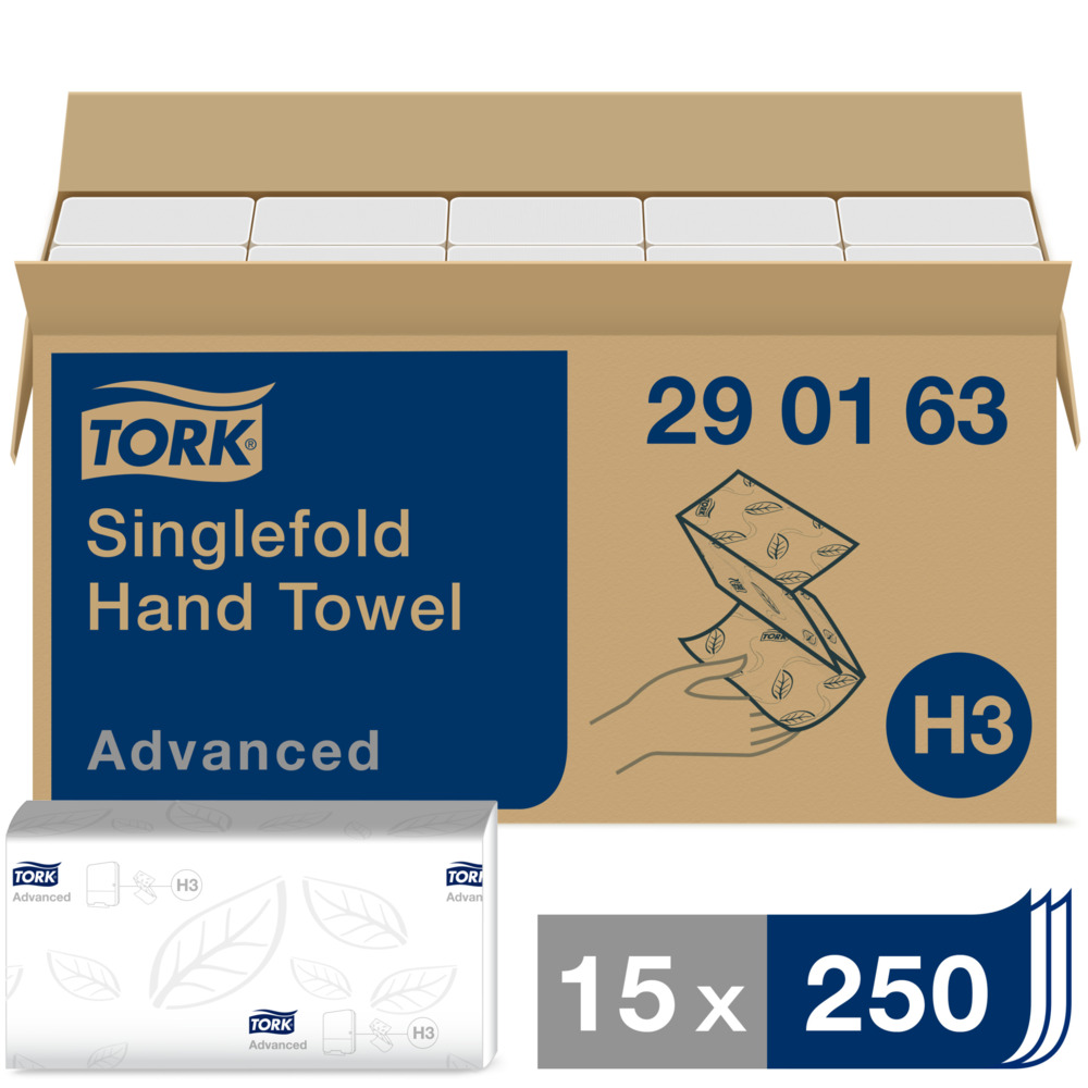 Tork Soft Singlefold Advanced 2 rétegű kéztörlő
