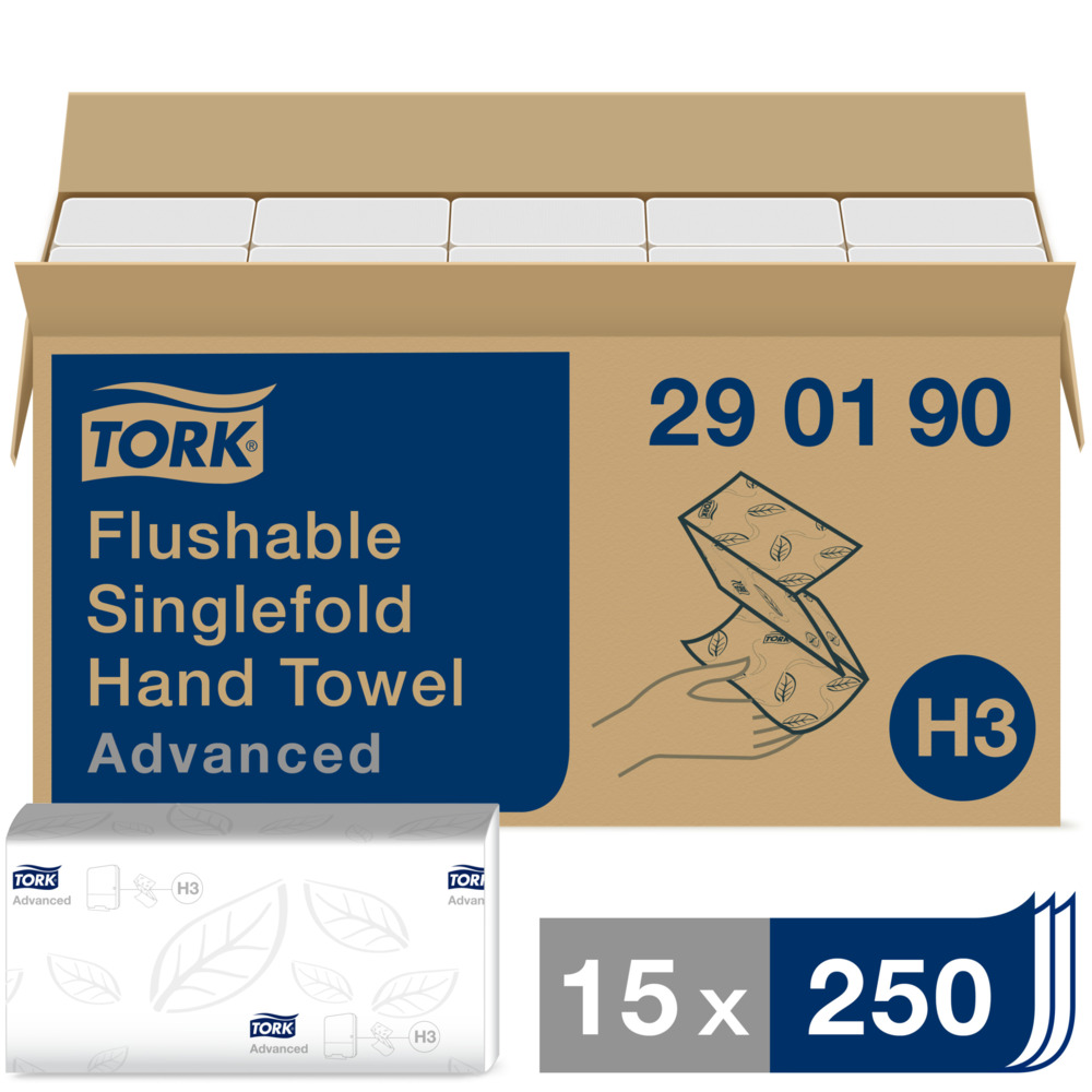 Tork Flushable Singlefold Handdoek Advanced