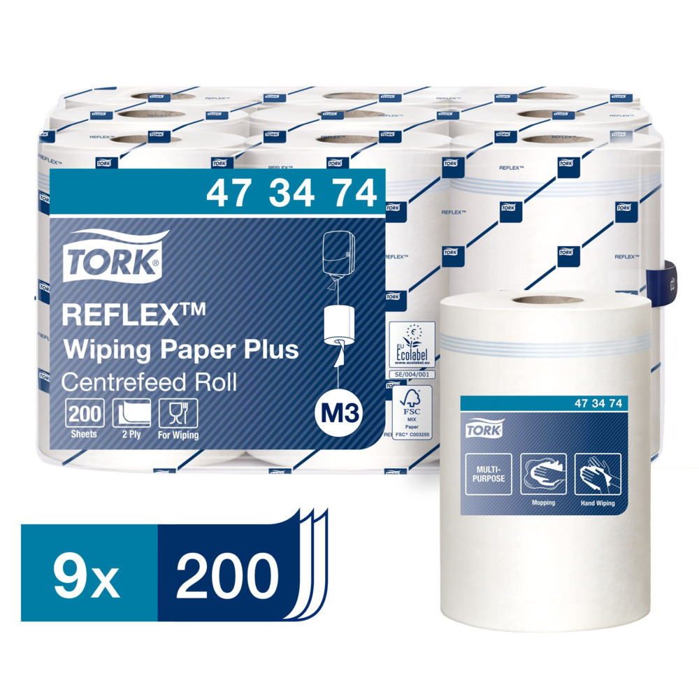 Papier de nettoyage Tork Reflex™ Plus