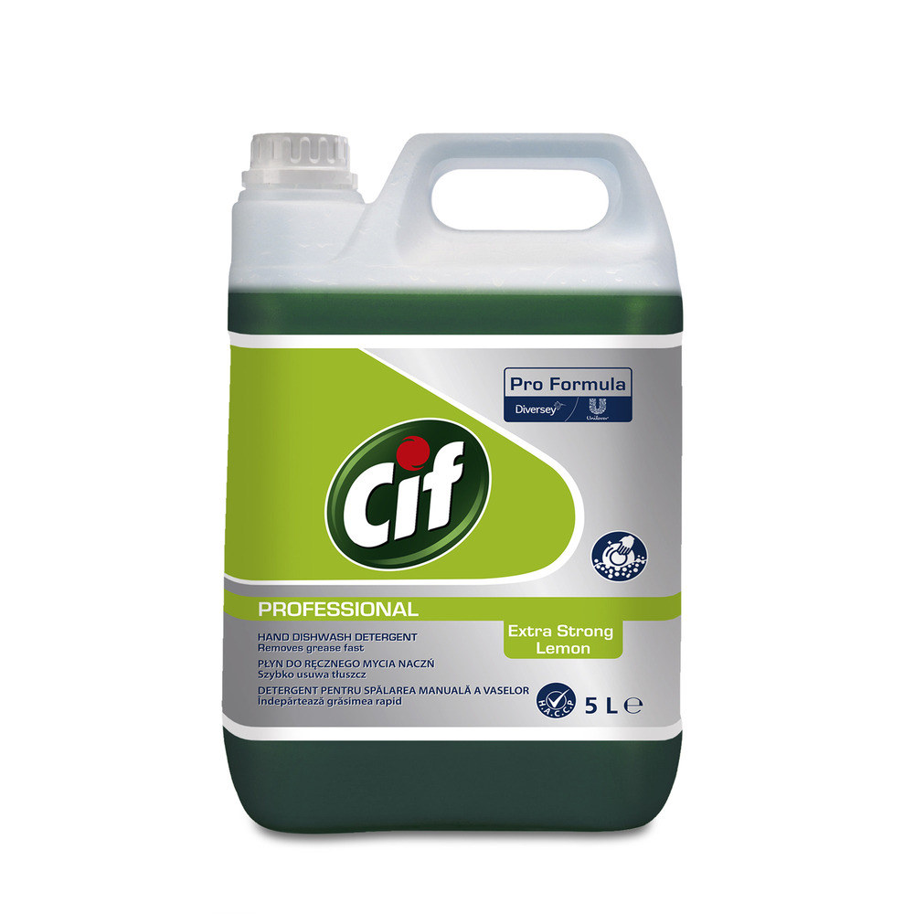 Detergent pentru spalare manuala vesela Cif Pro Formula; Extra-Strong, Lemon