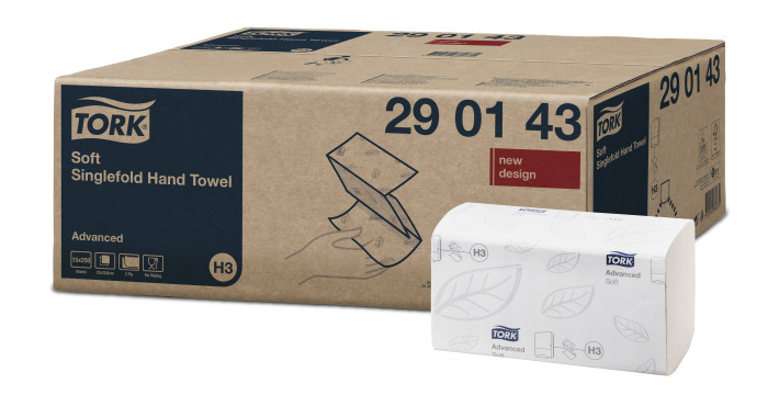 Tork H3 Advanced C-fold soft 2 ply Towel 23x23 cm