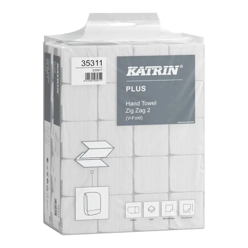 Katrin Plus ręczniki ZZ super białe 4000 listków 2-warstwowe Handy Pack 35311