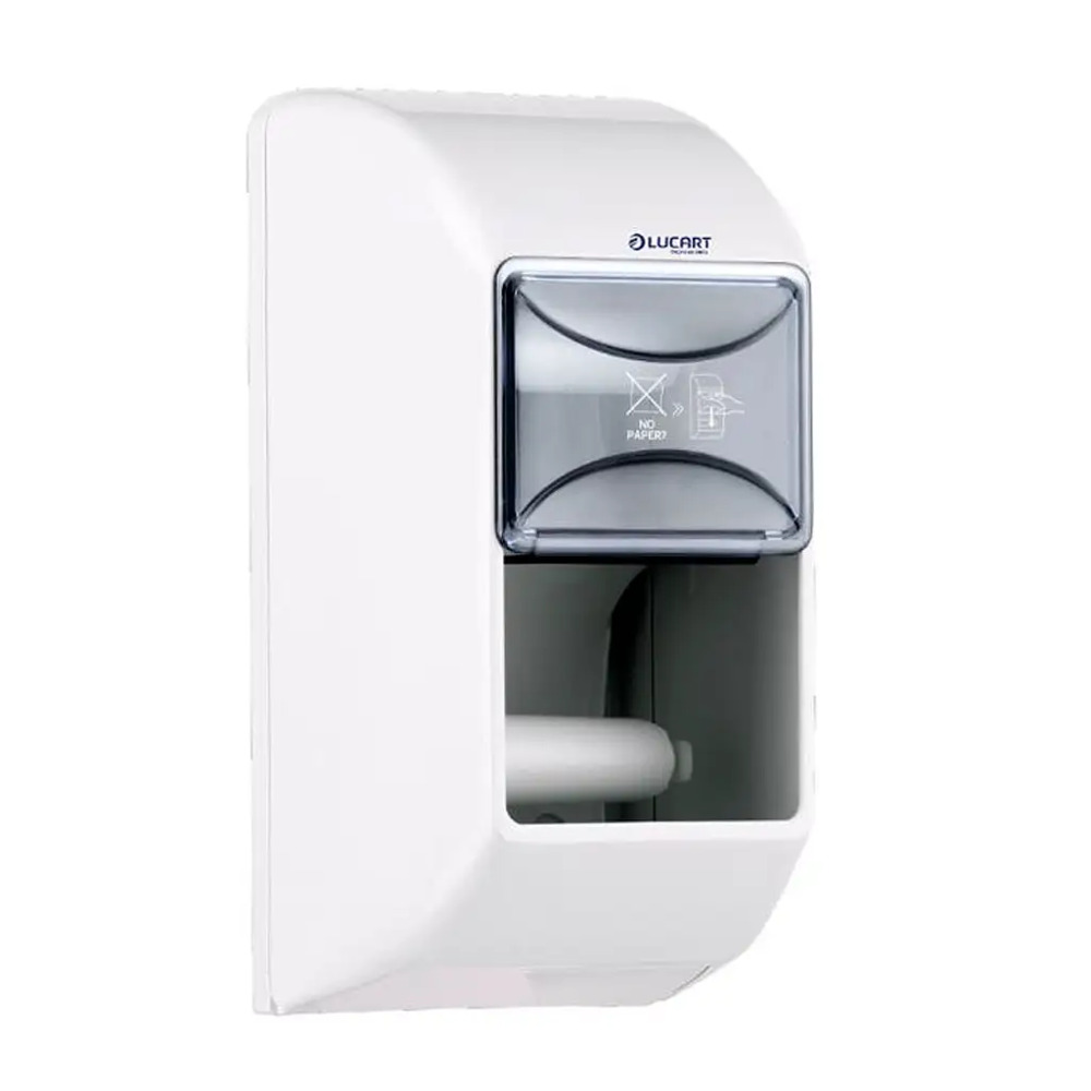 Lucart Twin toiletpapier dispenser wit