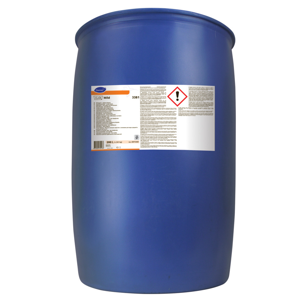 Clax Mild 33B1 200L - Détergent de lavage principal - sans eau de Javel