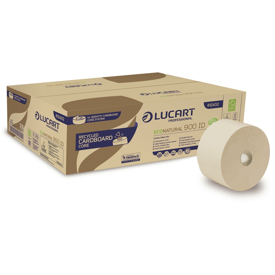 Lucart Econatural 900ID papier toilette rouleau compact
