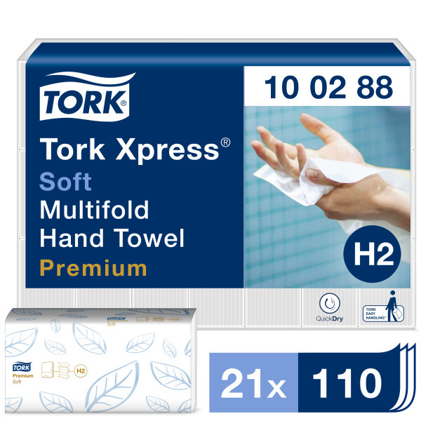 Prosoape Tork Xpress Multifold soft, H2; 2 straturi