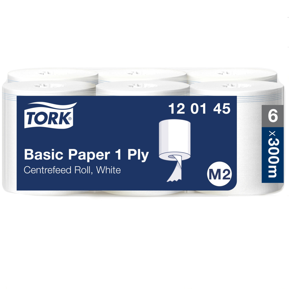 Rouleau de papier de nettoyage à dévidage central Tork Basic