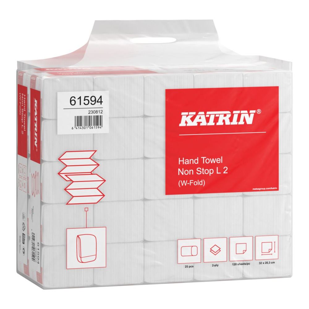 Katrin L2 2 ply Classic Hand Towel W-fold