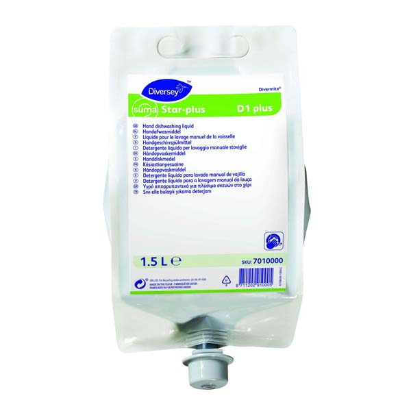 Detergent concentrat pentru spalarea manuala a ustensilelor Suma Star-plus D1 plus