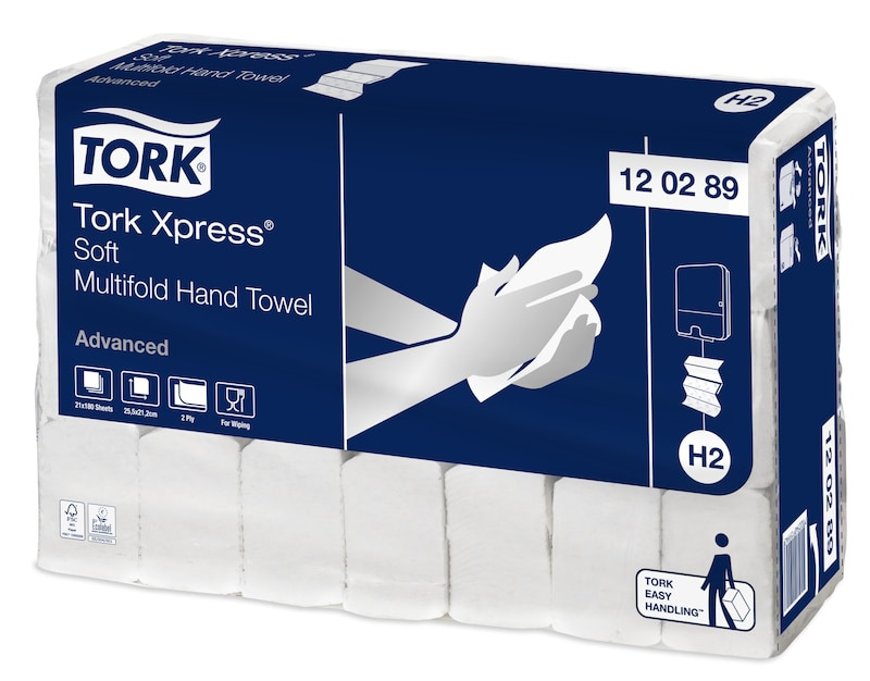 Ręcznik papierowy MULTIFOLD H2 Xpress Tork 2 ply Towel 25,5x21,3