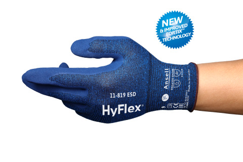Hanske HyFlex 11-819 med ESD funksjon og berøringsfunksjon for skjerm